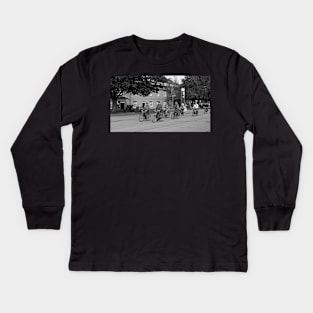 US Army in world war II on bicycles Kids Long Sleeve T-Shirt